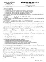 Bài soạn THI THU DH LAN 2 - DAP AN