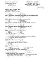 Bài giảng De thi HKI nam hoc 2010 - 2011(de 1)