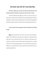 3 bước làm bài thi Toán đại học