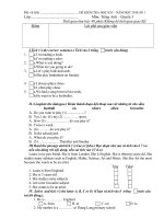 Gián án ĐỀ THI HK I, NĂM HỌC 2010-2011