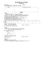 Tài liệu Bài kiểm tra chương II - Số học