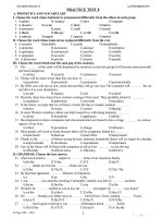 Trắc nghiệm tiếng anh 12 - uint  8