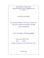 So sánh một số giống cao lương làm thức ăn cho gia súc trong vụ thu đông năm 2008 tại gia lâm hà nội 
