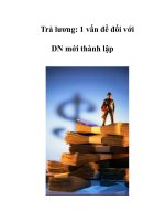 Trả lương: 1 vấn đề đối với DN mới thành lập