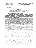 Tài liệu DỰ THẢO BÁO CÁO HOẠT ĐỘNG CÔNG ĐOÀN QUÝ IV-2010