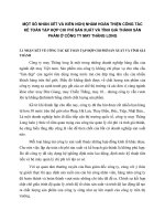 MỘT SỐ NHÂN XÉT VÀ KIẾN NGHỊ NHẰM HOÀN THIỆN CÔNG TÁC KẾ TOÁN TẬP HỢP CHI PHÍ SẢN XUẤT VÀ TÍNH GIÁ THÀNH SẢN PHẨM Ở CÔNG TY MAY THĂNG LONG