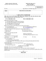 Đề thi học kỳ I Tin 9 Pro