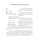 Bài soạn Ôn tập Vật lý học kỳ I