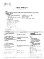 Bài giảng Giáo an tiếng anh 6 Chuẩn KTKN