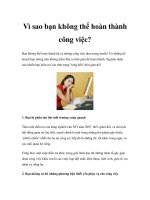 Vì sao bạn không thể hoàn thành công việc?