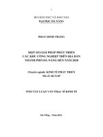 Một số giải pháp phát triển các khu công nghiệp trên địa bàn thành phố đà nẵng đến năm 2020 