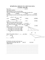 Bài soạn KTĐK lần 2 Toán -TV4