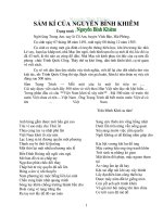 Bài soạn Sấm kí Nguyễn Bĩnh Khiêm