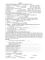 Bài soạn BÀI TẬP BỒI DƯỠNG HSG AV 8 TEST1-TEST10