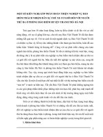 MỘT SỐ KIẾN NGHỊ GÓP PHẦN HOÀN THIỆN NGHIỆP VỤ BẢO HIỂM TRÁCH NHIỆM DÂN SỰ CHỦ XE CƠ GIỚI ĐỐI VỚI NGƯỜI THỨ BA Ở PHÒNG BẢO HIỂM HUYỆN THANH TRÌ