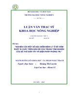 Luận văn nghiên cứu một số đặc điểm bệnh lý ở dê, bệnh viêm ruột ỉa chảy trên đàn dê của trung tâm nghiên cứu dê   THỏ sơn tây và biện pháp phòng trị 