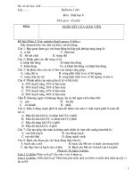 Tài liệu KIEM TRA 1 TIET 8 SINH HOC