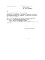 Bài giảng ĐỀ THI HKI VẬT LÍ 7