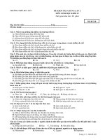 Gián án ĐỀ THI THỬ TN SINH 12.1