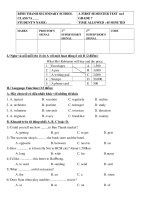 De thi HKI Tieng Anh 6