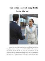 Năm sai lầm cần tránh trong thời kỳ bất ổn hiện nay