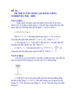 Bài soạn TSĐH De 16