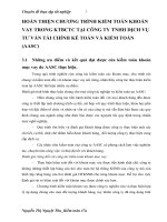 HOÀN THIỆN CHƯƠNG TRÌNH KIỂM TOÁN KHOẢN VAY TRONG KTBCTC TẠI CÔNG TY TNHH DỊCH VỤ TƯ VẤN TÀI CHÍNH KẾ TOÁN VÀ KIỂM TOÁN