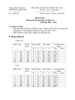 Tài liệu Báo cáo phân tích kết quả khảo sát HK 1