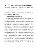 THỰC TIỄN VÀ MỘT SỐ GIẢI PHÁP NHẰM NÂNG CAO HIỆU QUẢ CÔNG TÁC QUẢN LÝ TỶ GIÁ HỐI ĐOÁI TRONG THỜI GIAN TỚI