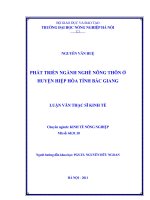 Luận văn phát triển ngành nghề nông thôn ở huyện hiệp hòa tỉnh bắc giang 