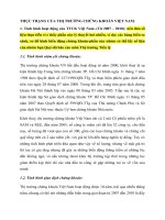 THỰC TRẠNG CỦA THỊ TRƯỜNG CHỨNG KHOÁN VIỆT NAM