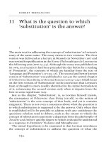 What is the question to which ‘substitution’ is the answer
