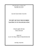 Tổ chức kế toán trách nhiệm tại công ty CP vinatex đà nẵng 