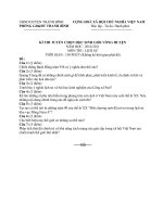 Bài soạn đề thi họa sinh giỏi lich sử