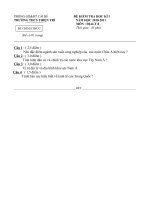 Đề thi HK I Địa lý 8 năm học 2010-2011