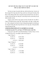 KẾ TOÁN THU MUA NHẬP  XUẤT VÀ DỰ TRỮ VẬT LIỆU CHI PHÍ VẬT LIỆU TRONG SỬ DỤNG