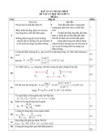 Bài giảng Đáp án và thang điểm Vật Lý 11