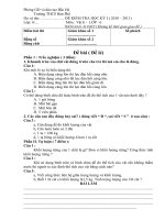 Tài liệu Đề thi kọc kỳ 1