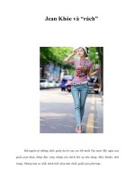 Jean Khỏe và “rách”