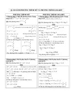 Bài soạn so sánh phương trình mũ và logarit