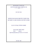 Đánh giá đa dạng di truyền và khả năng kết hợp của một số dòng ngô nếp tự phối 