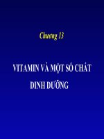 VITAMIN VÀ MỘT SỐ CHẤT DINH DƯỠNG