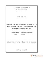 Phát triển dịch vụ thanh toán trong nước tại ngân hàng thương mại cổ phần công thương việt nam   chi nhánh kon tum 