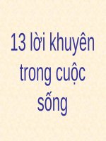 Bài soạn 13 LỜI KHUYÊN