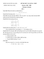 Bài soạn Đề thi vào 10 tỉnh Thanh hoá