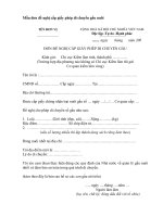 Mẫu đơn đề nghị cấp giấy phép di chuyển gấu nuôi