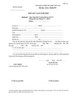 Bài soạn Đơn xin tạm nghỉ học