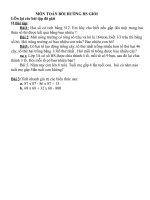 Tài liệu MÔN TOÁN 3 BÔI DƯỠNG HS GIỎI