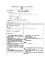 Gián án Test yourself c, review for the first term