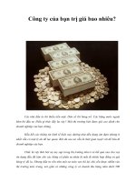 Công ty của bạn trị giá bao nhiêu?